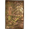 Iran Persian Mysterious Sciences Charm Talisman White Magic Brass Plate