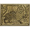 Iran Persian Mysterious Sciences Charm Talisman Many Puposes Lion & Sun Shiro Khorshid Taj Crown White Magic Brass Plate