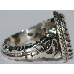 Iran Persian Natural Neyshabur Firoozeh Shajar Turquoise Sterling Silver 925 Ring