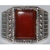 Iran Islam Shia Natural Square Agate Aqeeq Akeek Aqiq Sterling Silver 925 Ring