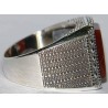 Iran Islam Shia Natural Square Agate Aqeeq Akeek Aqiq Sterling Silver 925 Ring