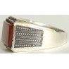 Iran Islam Shia Natural Square Agate Aqeeq Akeek Aqiq Sterling Silver 925 Ring
