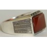 Iran Islam Shia Natural Square Agate Aqeeq Akeek Aqiq Sterling Silver 925 Ring