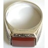 Iran Islam Shia Natural Square Agate Aqeeq Akeek Aqiq Sterling Silver 925 Ring