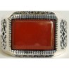 Iran Islam Shia Natural Square Agate Aqeeq Akeek Aqiq Sterling Silver 925 Ring