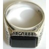 Iran Islam Shia Natural Square Onyx Agate Aqeeq Aqiq Akeek Sterling Silver 925 Ring