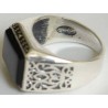 Iran Islam Shia Natural Square Onyx Agate Aqeeq Aqiq Akeek Sterling Silver 925 Ring