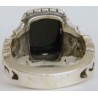Iran Islam Shia Natural Square Onyx Agate Aqeeq Aqiq Akeek Sterling Silver 925 Ring