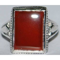Iran Islam Shia Natural Square Agate Aqeeq Akeek Aqiq Sterling Silver 925 Ring