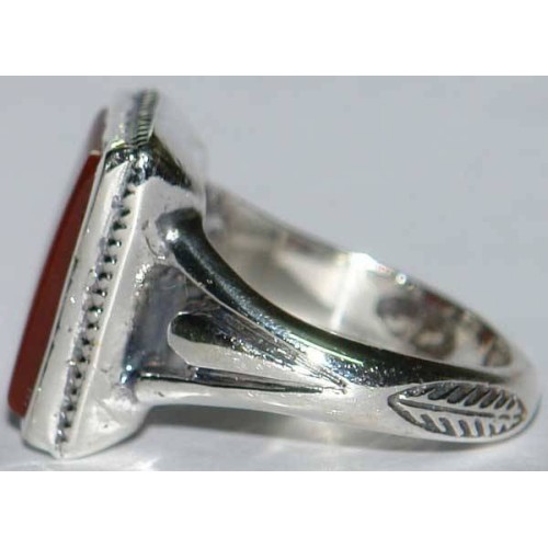 Iran Islam Shia Natural Square Agate Aqeeq Akeek Aqiq Sterling Silver 925 Ring Iran Islam Shia Natural Square Agate Aqeeq Akeek Aqiq Sterling Silver 925 Ring