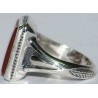 Iran Islam Shia Natural Square Agate Aqeeq Akeek Aqiq Sterling Silver 925 Ring