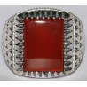 Iran Islam Shia Natural Square Agate Aqeeq Akeek Aqiq Sterling Silver 925 Ring