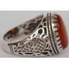 Iran Islam Shia Natural Agate Aqeeq Akeek Aqiq Sterling Silver 925 Ring