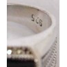 Iran Islam Shia Natural Square Onyx Agate Aqeeq Aqiq Akeek Sterling Silver 925 Ring