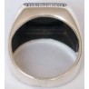 Iran Islam Shia Natural Square Onyx Agate Aqeeq Aqiq Akeek Sterling Silver 925 Ring