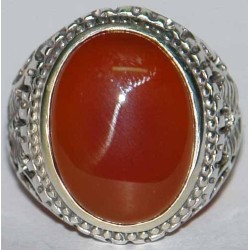 Iran Islam Shia Natural Agate Aqeeq Akeek Aqiq Sterling Silver 925 Ring