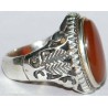 Iran Islam Shia Natural Agate Aqeeq Akeek Aqiq Sterling Silver 925 Ring