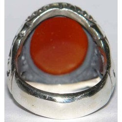 Iran Islam Shia Natural Agate Aqeeq Akeek Aqiq Sterling Silver 925 Ring