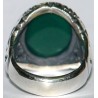 Iran Islam Shia Natural Chrysoprase Green Aqeeq Aqiq Agate Sterling Silver 925 Ring