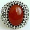 Iran Islam Shia Natural Agate Aqeeq Akeek Aqiq Sterling Silver 925 Ring