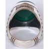 Iran Islam Shia Natural Chrysoprase Green Aqeeq Aqiq Agate Sterling Silver 925 Ring