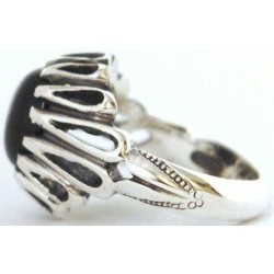 Iran Islam Shia Natural Onyx Agate Aqeeq Aqiq Akeek Sterling Silver 925 Ring