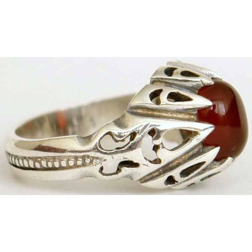 Iran Islam Shia Natural Agate Aqeeq Akeek Aqiq Sterling Silver 925 Ring Iran Islam Shia Natural Agate Aqeeq Akeek Aqiq Sterling Silver 925 Ring