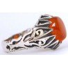 Iran Islam Shia Natural Agate Aqeeq Akeek Aqiq Sterling Silver 925 Ring