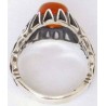 Iran Islam Shia Natural Agate Aqeeq Akeek Aqiq Sterling Silver 925 Ring