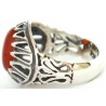 Iran Islam Shia Natural Agate Aqeeq Akeek Aqiq Sterling Silver 925 Ring