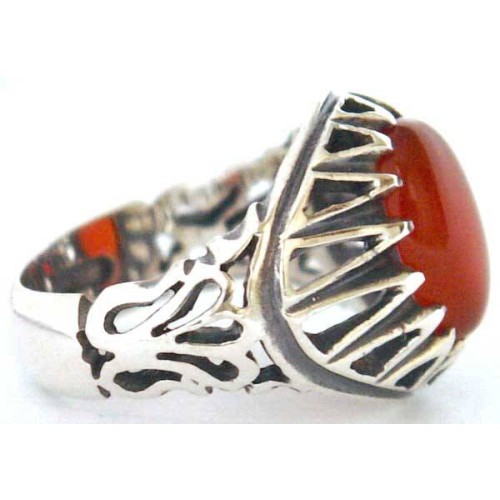 Iran Islam Shia Natural Agate Aqeeq Akeek Aqiq Sterling Silver 925 Ring Iran Islam Shia Natural Agate Aqeeq Akeek Aqiq Sterling Silver 925 Ring