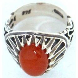 Iran Islam Shia Natural Agate Aqeeq Akeek Aqiq Sterling Silver 925 Ring