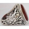 Iran Islam Shia Natural Agate Aqeeq Akeek Aqiq Sterling Silver 925 Ring
