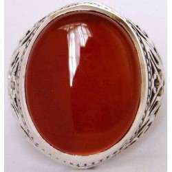 Iran Islam Shia Natural Agate Aqeeq Akeek Aqiq Sterling Silver 925 Ring