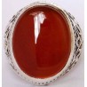 Iran Islam Shia Natural Agate Aqeeq Akeek Aqiq Sterling Silver 925 Ring