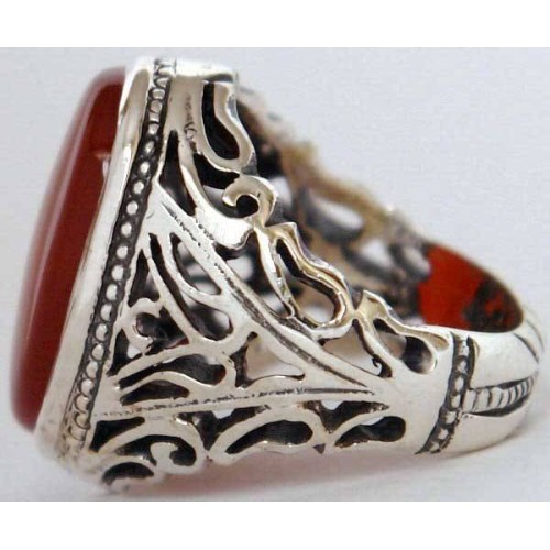 Iran Islam Shia Natural Agate Aqeeq Akeek Aqiq Sterling Silver 925 Ring Iran Islam Shia Natural Agate Aqeeq Akeek Aqiq Sterling Silver 925 Ring