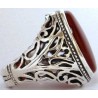 Iran Islam Shia Natural Agate Aqeeq Akeek Aqiq Sterling Silver 925 Ring