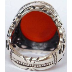 Iran Islam Shia Natural Agate Aqeeq Akeek Aqiq Sterling Silver 925 Ring