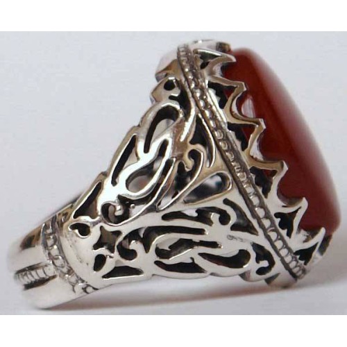 Iran Islam Shia Natural Agate Aqeeq Akeek Aqiq Sterling Silver 925 Ring Iran Islam Shia Natural Agate Aqeeq Akeek Aqiq Sterling Silver 925 Ring