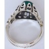 Iran Islam Shia Natural Chrysoprase Green Aqeeq Aqiq Agate Sterling Silver 925 Ring