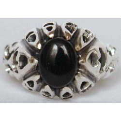 Iran Islam Shia Natural Onyx Agate Aqeeq Aqiq Akeek Sterling Silver 925 Ring