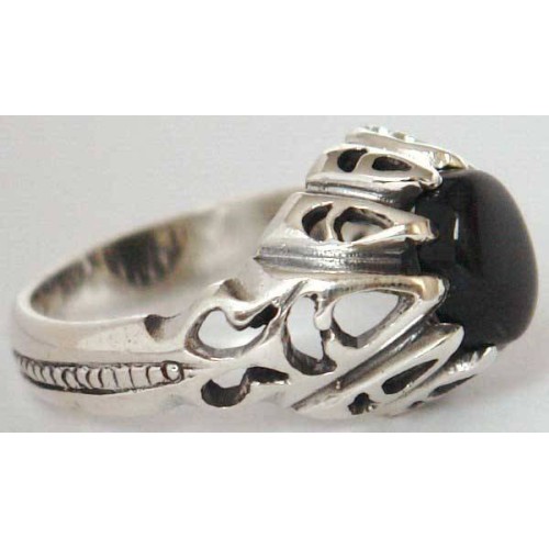 Iran Islam Shia Natural Onyx Agate Aqeeq Aqiq Akeek Sterling Silver 925 Ring Iran Islam Shia Natural Onyx Agate Aqeeq Aqiq Akeek Sterling Silver 925 Ring