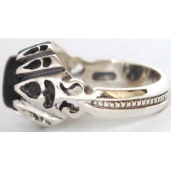 Iran Islam Shia Natural Onyx Agate Aqeeq Aqiq Akeek Sterling Silver 925 Ring