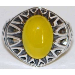 Islam, Shia, IRAN, Agate, Ring, Aqeeq, Aqiq, Silver 925, Natural Yellow Agate, Sterling Silver, Silver Ring, Akeek, Yellow Agate