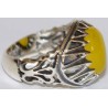 Islam, Shia, IRAN, Agate, Ring, Aqeeq, Aqiq, Silver 925, Natural Yellow Agate, Sterling Silver, Silver Ring, Akeek, Yellow Agate