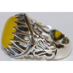 Islam, Shia, IRAN, Agate, Ring, Aqeeq, Aqiq, Silver 925, Natural Yellow Agate, Sterling Silver, Silver Ring, Akeek, Yellow Agate