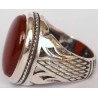 Iran Islam Shia Natural Agate Aqeeq Akeek Aqiq Sterling Silver 925 Ring