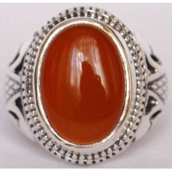 Iran Islam Shia Natural Agate Aqeeq Akeek Aqiq Sterling Silver 925 Ring