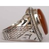 Iran Islam Shia Natural Agate Aqeeq Akeek Aqiq Sterling Silver 925 Ring