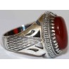 Iran Islam Shia Natural Agate Aqeeq Akeek Aqiq Sterling Silver 925 Ring